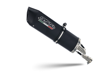 GPR exhaust compatible with  Aprilia Sx 125 2018-2020, Furore Evo4 Nero, Homologated legal slip-on exhaust including removable db killer, link pipe and catalyst 