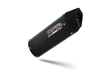 GPR exhaust compatible with  Aprilia Mana 850 Gt 2007-2016, Furore Nero, Homologated legal Mid-full system exhaust, including removable db killer and catalyst  