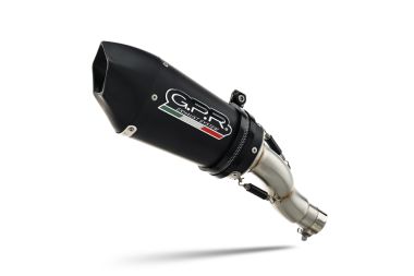 Scarico GPR compatibile con  Aprilia RS 457 2024-2025, Gpe Ann. Black titanium, Scarico completo racing, fornito con db killer estraibile e collettore, non conforme per uso stradale