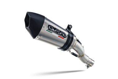 Scarico GPR compatibile con  Benelli Leoncino 500 Trail 2017-2020, Gpe Ann. titanium, Scarico omologato, silenziatore con db killer estraibile e raccordo specifico