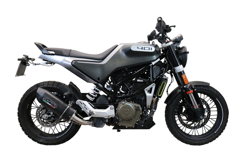 Scarico GPR compatibile con Husqvarna Svartpilen 401 2021-2023, Furore Evo4 Poppy, Scarico omologato, silenziatore con db killer estraibile e raccordo specifico 