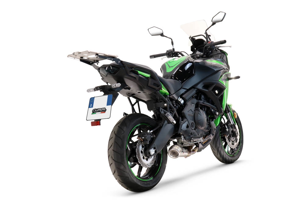 Scarico GPR compatibile con  Kawasaki Versys 650 2023-2024, Powercone Evo, Scarico completo racing, fornito con db killer estraibile e collettore, non conforme per uso stradale