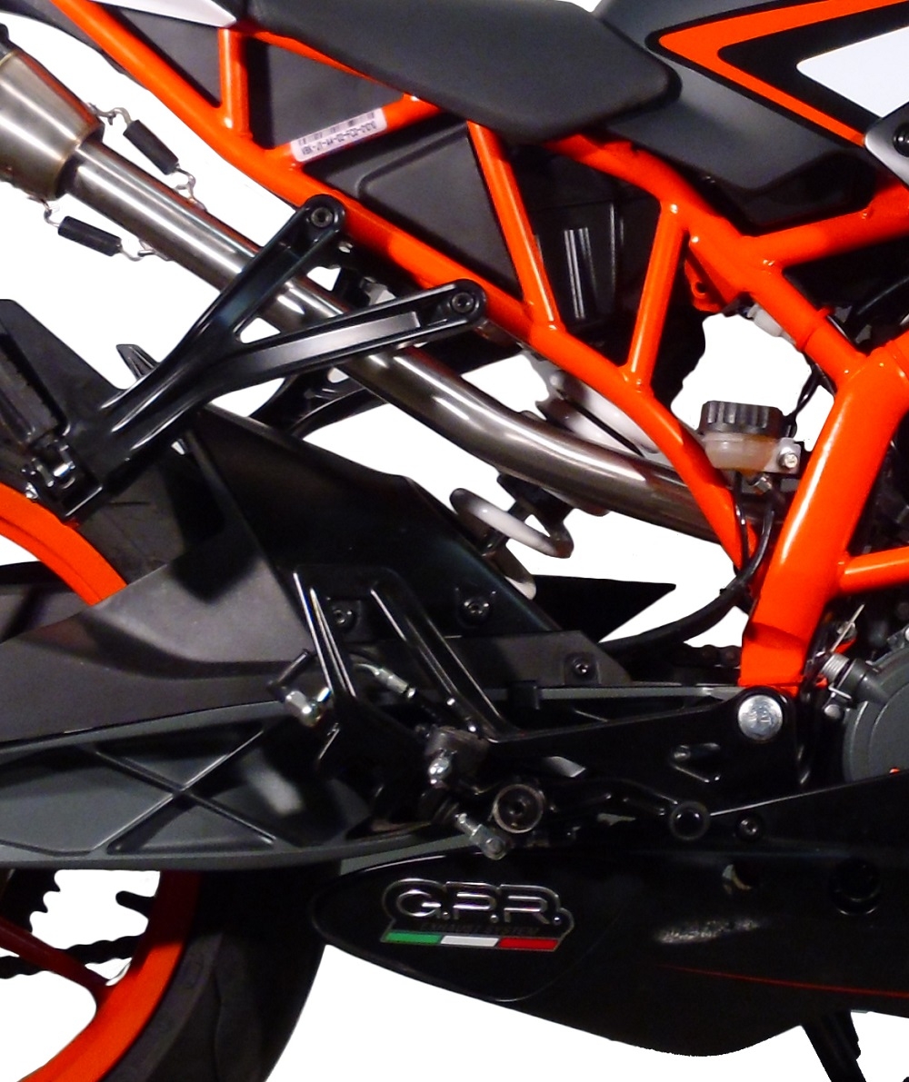 Scarico GPR compatibile con  Ktm Rc 200 2014-2016, M3 Poppy , Terminale di scarico racing, con raccordo, senza omologazione