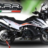 Scarico GPR compatibile con Ktm Adventure 790 2021-2023, Furore Evo4 Poppy, Scarico omologato, silenziatore con db killer estraibile e raccordo specifico 