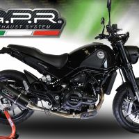 Scarico GPR compatibile con Benelli Leoncino 500 2017-2020, Furore Evo4 Poppy, Scarico omologato, silenziatore con db killer estraibile e raccordo specifico 