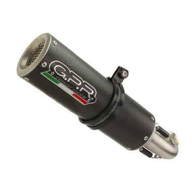 Scarico GPR compatibile con  Yamaha Mt 125 2021-2024, M3 Black Titanium, Scarico completo omologato,fornito con db killer estraibile,catalizzatore e collettore