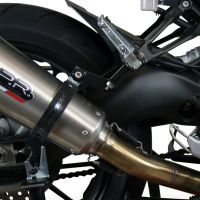 Scarico GPR compatibile con  Yamaha Mt-09 Tracer 900 2015-2016, Furore Nero, Scarico completo omologato,fornito con db killer estraibile e collettore