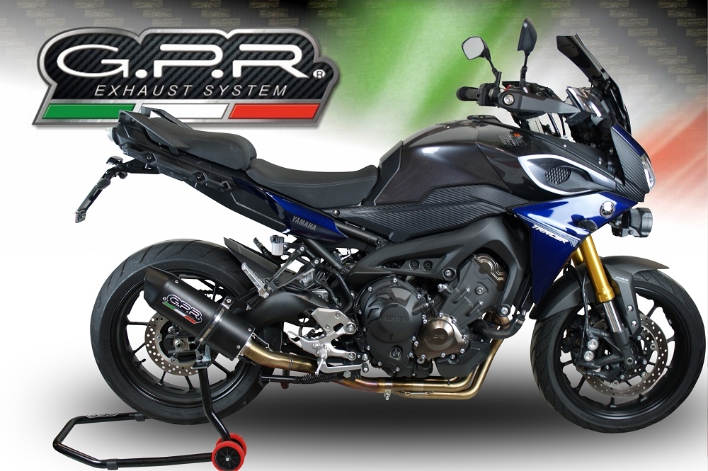 Scarico GPR compatibile con  Yamaha Mt-09 Tracer 900 2015-2016, Furore Poppy, Scarico completo omologato,fornito con db killer estraibile e collettore