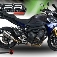 Scarico GPR compatibile con  Yamaha Mt-09 Tracer 900 2015-2016, Gpe Ann. titanium, Scarico completo omologato,fornito con db killer estraibile e collettore