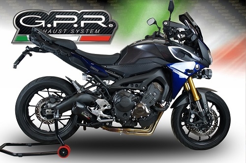 Scarico GPR compatibile con  Yamaha Mt-09 Tracer 900 2015-2016, Furore Poppy, Scarico completo omologato,fornito con db killer estraibile,catalizzatore e collettore