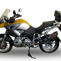 Scarico GPR compatibile con  Bmw R 1200 Gs -Adventure 2005-2009, Gpe Ann. titanium, Scarico omologato, silenziatore con db killer estraibile e raccordo specifico