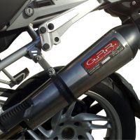 Scarico GPR compatibile con  Bmw R 1200 Gs -Adventure 2005-2009, Gpe Ann. titanium, Scarico omologato, silenziatore con db killer estraibile e raccordo specifico