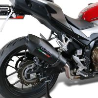 Scarico GPR compatibile con  Honda Cb 500 X 2016-2018, GP Evo4 Black Titanium, Scarico omologato, silenziatore con db killer estraibile e raccordo specifico