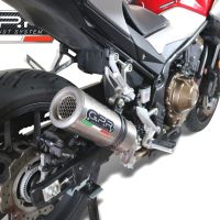 Scarico GPR compatibile con  Honda Cb 500 F 2021-2024, M3 Titanium Natural, Scarico omologato, silenziatore con db killer estraibile e raccordo specifico