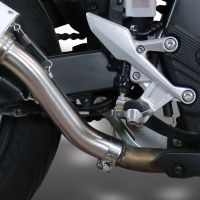 Scarico GPR compatibile con  Honda Cb 500 F 2021-2024, M3 Titanium Natural, Scarico omologato, silenziatore con db killer estraibile e raccordo specifico