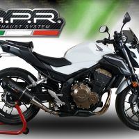 Scarico GPR compatibile con Honda Cb 500 F 2016-2018, Furore Poppy, Scarico completo racing,fornito con collettore specifico, non legale per uso stradale 