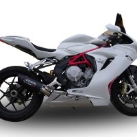 Scarico GPR compatibile con Mv Agusta F3 675 2017-2020, Furore Evo4 Poppy, Terminale di scarico omologato,fornito con db killer estraibile,catalizzatore e collettore 