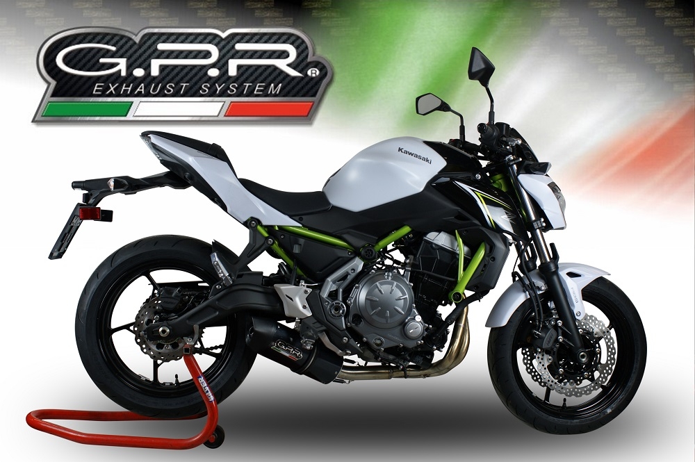 Scarico GPR compatibile con  Kawasaki Z 650 2021-2022, Furore Evo4 Poppy, Scarico completo omologato,fornito con db killer estraibile,catalizzatore e collettore